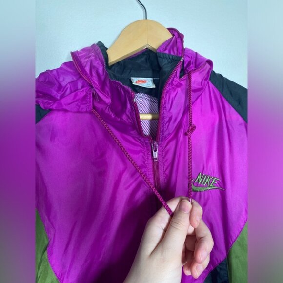 Vintage Nike 1980’s Colourblock Windbreaker with Hood - Picture 8 of 9
